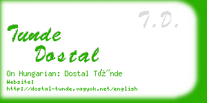 tunde dostal business card